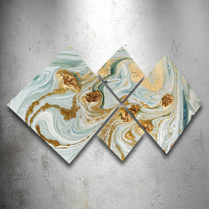 Wallity Conjunto de 4 Cuadros Decorativos de MDF Multicolor